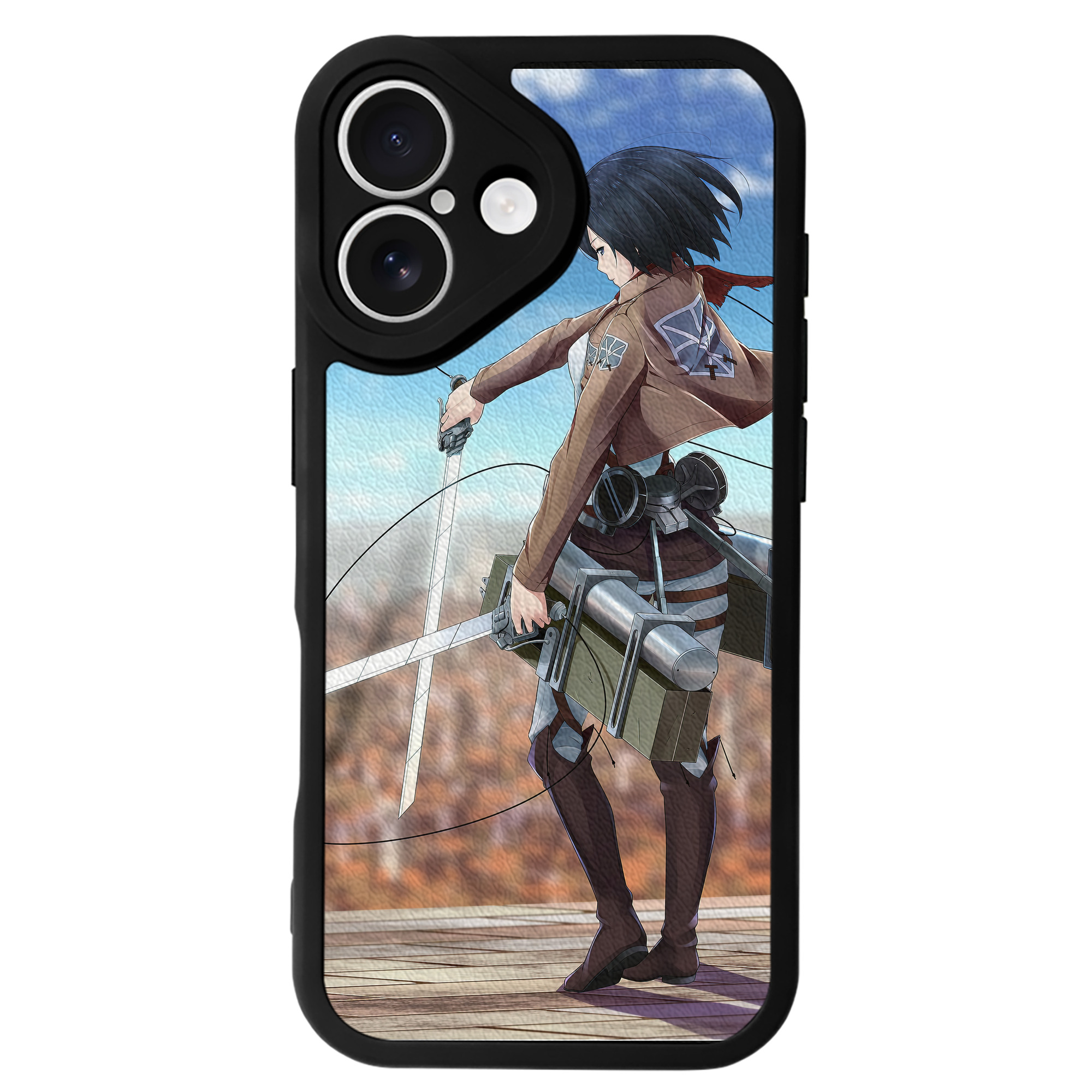 （画像用） 進撃の巨人 Attack on Titan 【iPhone 16シリーズ対応】シリコンスマホケース（レザー調） 材質：シリコン